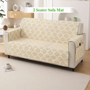 HOKiPO Polyester 2 Seater Sofa Damask Cover