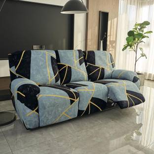 HOKiPO Polyester Geometric 3 Seater Sofa Cover