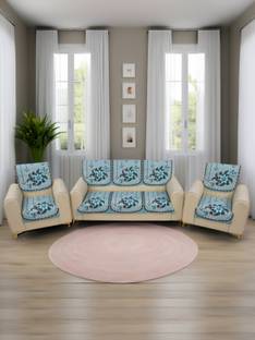 Multitex Velvet Floral 3+1+1 Seater Sofa Cover