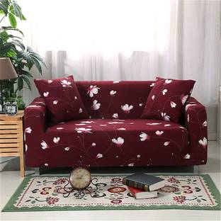 lukzer Polyester 4 Seater Sofa Floral Cover