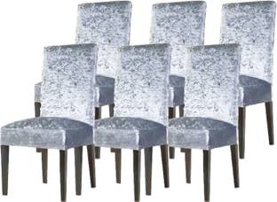 Roodra Creations Velvet Plain 1 Seater Chair Cover