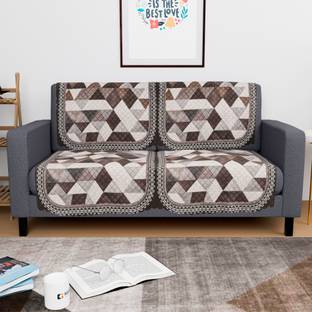 KUBER INDUSTRIES Velvet Abstract 2 Seater Sofa Cover