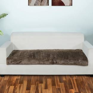 ALERMO Velvet 3 Seater Sofa Plain Cover