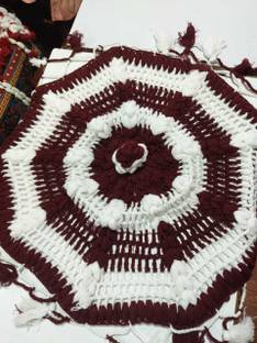 M/S DEORIA HANDICRAFT UDYOG Wool Embroidered 3 Seater Sofa Cover