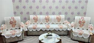 MHF Polyester Floral 3+1+1 Seater Sofa Cover