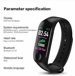 SYARA CAN_273L_M3 Smart band compatiable with all Smartphones