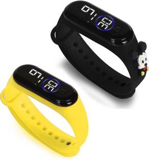 HYPERLEX Stylish Unisex Digital LED Bracelet Band Wrist Watch for Kids, Boys & Men