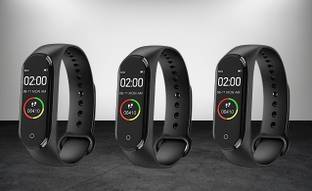 Famekart M4 Smart Band For Track Heart Rate, Step Track With OLED Diplay Pack of 3