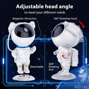 retrobella Galaxy Projector Light, Remote Control Spaceman Night Light with Timer