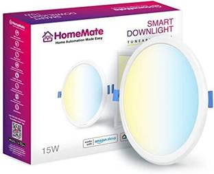 HomeMate WiFi+BLE CCT Smart LED Downlight | 15 Watt, Round