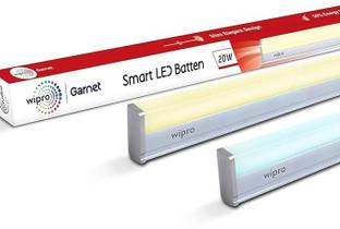 Wipro Next 20W Smart Wi-FI CCT LED Batten , White, With Voice & App Control