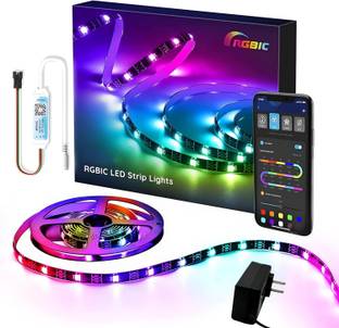PIXELSYNC Smart RGBIC LED Strip with App Control, Music Sync, 60led/m (5M) Light Strip Light Strip