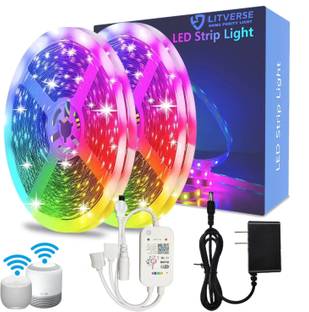 Litverse Led Strip Lights With Power Supply Color Changing 5050 Rgb 300 Led'S light Light Strip