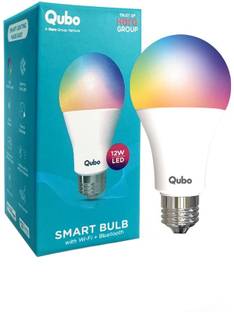 Qubo 12WE27 by HERO GROUP LED WiFi BT 16 Million Colors Voice Alexa OK Google Smart Bulb