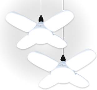 Make Ur Wish Led Foldable Light Fan Blade Bulb Super Bright Angle Adjustable Home Pack of 2 Ceiling Lamp