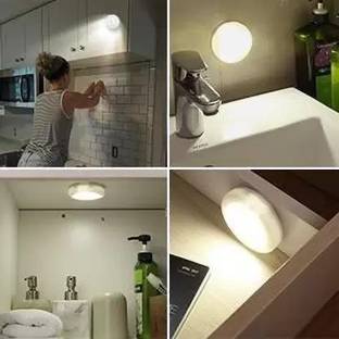 BSVR LED Smart Motion Sensor Light 110 USB Rechargeable Stick-Anywhere Night light 6 hrs Bulb Emergency Light