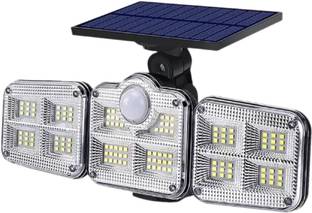 Neo Elect Solar Motion Sensor LED Bright White Light Outdoor with 3 Adjustable Heads Motion Sensor Light