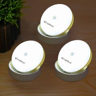 UDropMore 360° Rotating Body Induction Lamp Magnetic Base, USB-C Rechargeable (Pack Of 3) Motion Sensor Light