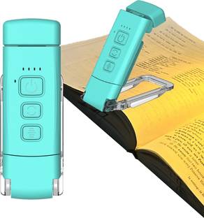 NOVUSOL Book Reading Light with Timer, Rechargeable Light 3 Amber Colors & 5 Brightness Light Strip
