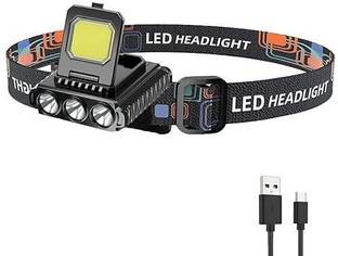 ECOSKY 5in1 LED + COB Head Torch Rechargeable Headlamp Flashlight Smart Bulb