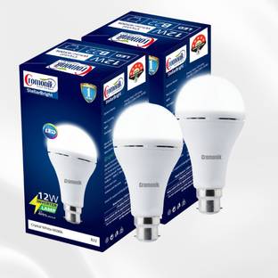 Cromonik Pack of 2-Rechargeable Emergency Bulb Smart Bulb