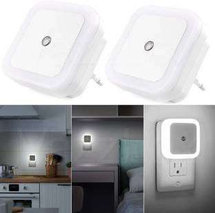 Lampion Electronics Automatic Night Lamp 0.5 Watt with Automatic ON/Off LDR Sensor (Snow White) 2Pcs Smart Sensor Light