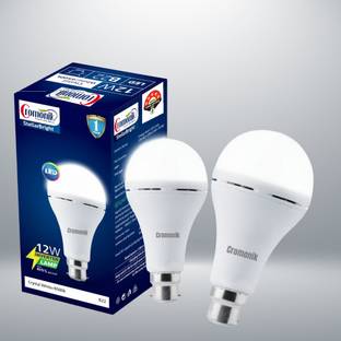 Cromonik Pack of 2-LED Bulb with Battery Backup Smart Bulb