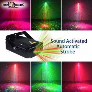 Daily Needs Shop LED Strobe Stage Light Sound Laser Projector With 12 Modes Effects