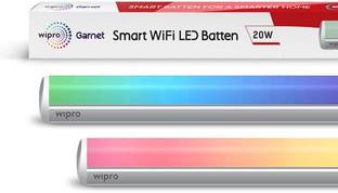Wipro Next 20 W Wi-Fi CCT + RGB LED Batten with Voice & App Control Smart Tube Light
