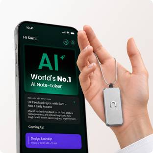 NeoSapien Neo 1 AI Wearable | Meeting Notetaker | Summaries, To-Dos & Reminders