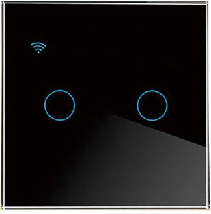 amiciSmart WIFI Switch,2 Gang Wall Switch with Touch Button Compatible with Alexa(2300W) Smart Switch