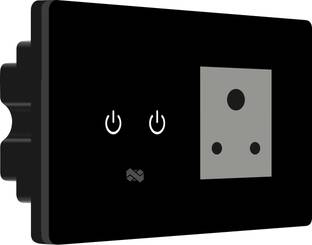 iotics Smart Touch Switch for 1 Light, 1 Plug, Remote, Mobile App, Alexa & Google Home Smart Switch