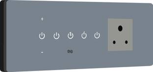 iotics Smart Touch Switch for 3 Lights, Dimmer & Plug Remote, Mobile App, Voice Control Smart Switch