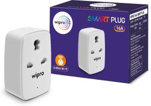 Wipro 16A WiFi Smart Plug, Suitable for Large Appliances, with Voice & App Control Smart Plug