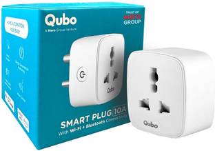 Qubo 10A Smart Plug | Wi-Fi+BT | App & Voice Control | For Small Appliances Smart Plug