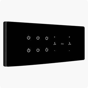 iotics Smart Touch Switch for 6 Lights & 2 Fan, Remote, Mobile App, Alexa & Google Home Smart Switch