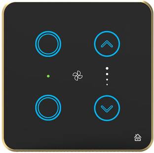 HomeMate 2 Module Smart Touch Switch Panel | 4 Switch & 1 Fan