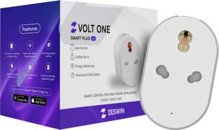 Zeswin Volt One 16A Wi-Fi Enabled Smart Plug with Energy Tracking for Heavy Appliances Smart Plug