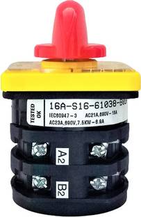 Salzer (L&T) 61038 16A 2Pole 2Way ON OFF S16 Cam Operated Rotary Switch
