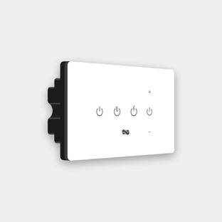 iotics Smart Touch Switch for 3 Light & Dimmer, Remote, Mobile App, Alexa & Google Home Smart Switch