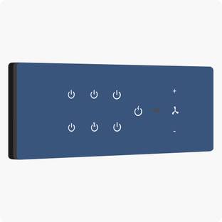 iotics Smart Touch Switch for 7 Lights & 1 Fan, Remote, Mobile App, Alexa & Google Home Smart Switch
