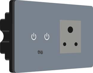 iotics Smart Touch Switch for 1 Light, 1 Plug, Remote, Mobile App, Alexa & Google Home Smart Switch