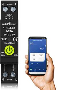 amiciSmart WiFi Energy Meter with Timer Switch Over/Under Voltage and Over Current Smart Switch