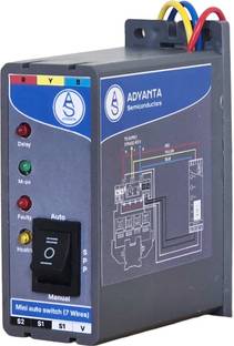 Adyanta Mini Auto Switch (7 Wires), 3 Phase DOL Motor Controller with Status Indicators Smart Switch