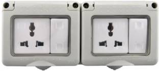 Kesig 2 Gang Water Proof Plastic Box with Switch and Socket