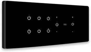 iotics Smart Touch Switch for 6 Light & 2 Dimmer, Remote, Mobile App, Voice Control Smart Switch