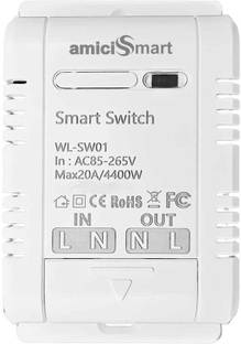 amiciSmart WIFI Switch, 20A Smart Timer Switch Compatible with Alexa, Google Assistance Smart Switch