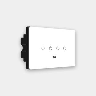 iotics Smart Touch Switch for 4 Lights, Remote, Mobile App, Alexa & Google Home Smart Switch