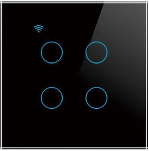 amiciSmart WIFI Switch,4 Gang Wall Switch with Touch Button Compatible with Alexa(2300W) Smart Switch