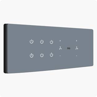 iotics Smart Touch Switch for 6 Lights & 2 Fan, Remote, Mobile App, Alexa & Google Home Smart Switch